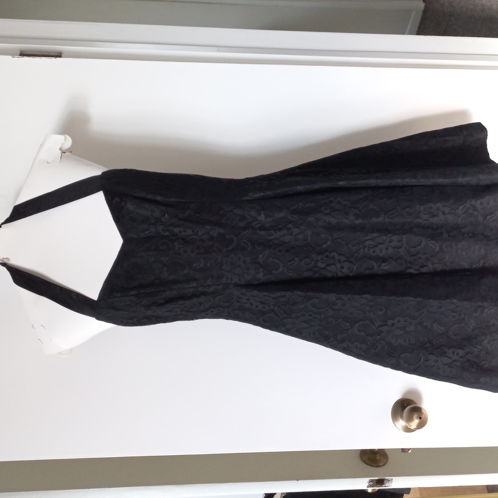 Black halter top party dress